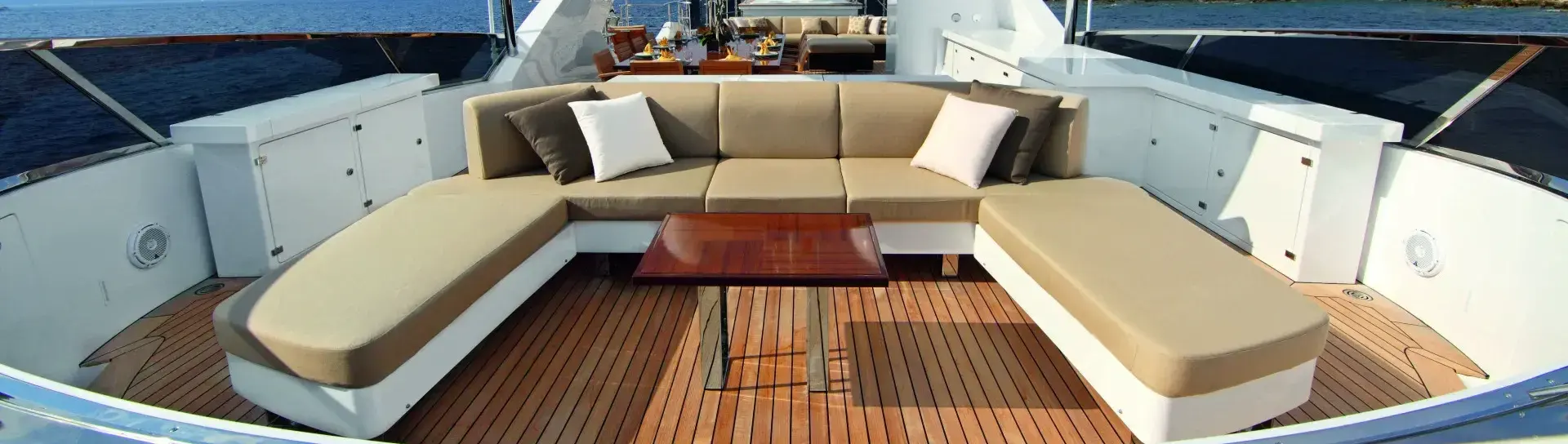 Premium leather yacht interior